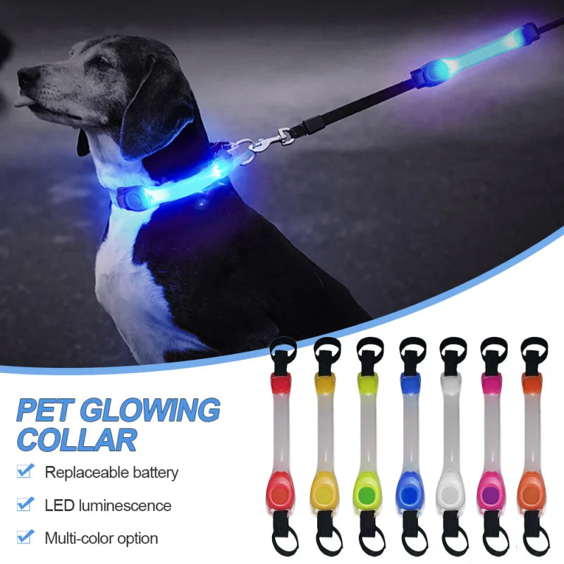 LED Safety Collar Light for Dogs - Waterproof Glowing Pet Visibility Band