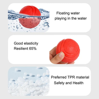 Solid Rubber Dog Ball - Durable Bouncy Chew Toy for Dogs (S-XL Sizes)
