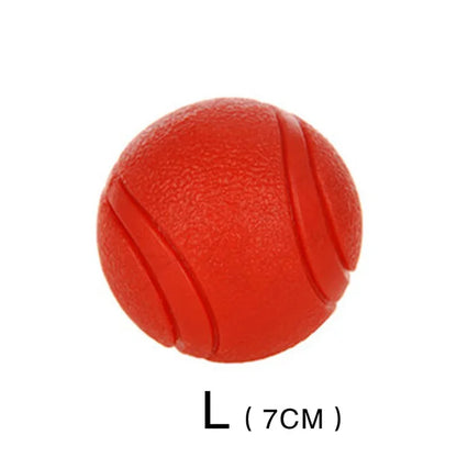 Solid Rubber Dog Ball - Durable Bouncy Chew Toy for Dogs (S-XL Sizes)