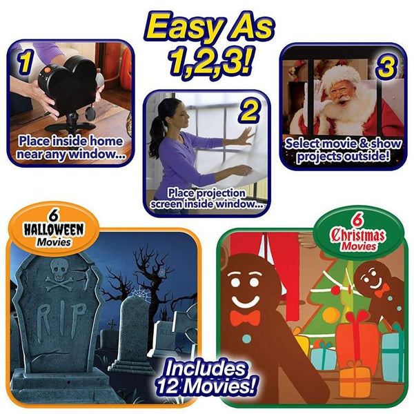 Halloween and Holiday Window Magic Projector